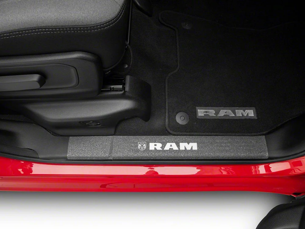 RAM Licensed by RedRock Door Sill Body Shield Decal; White (02-18 RAM 1500) - Image 3