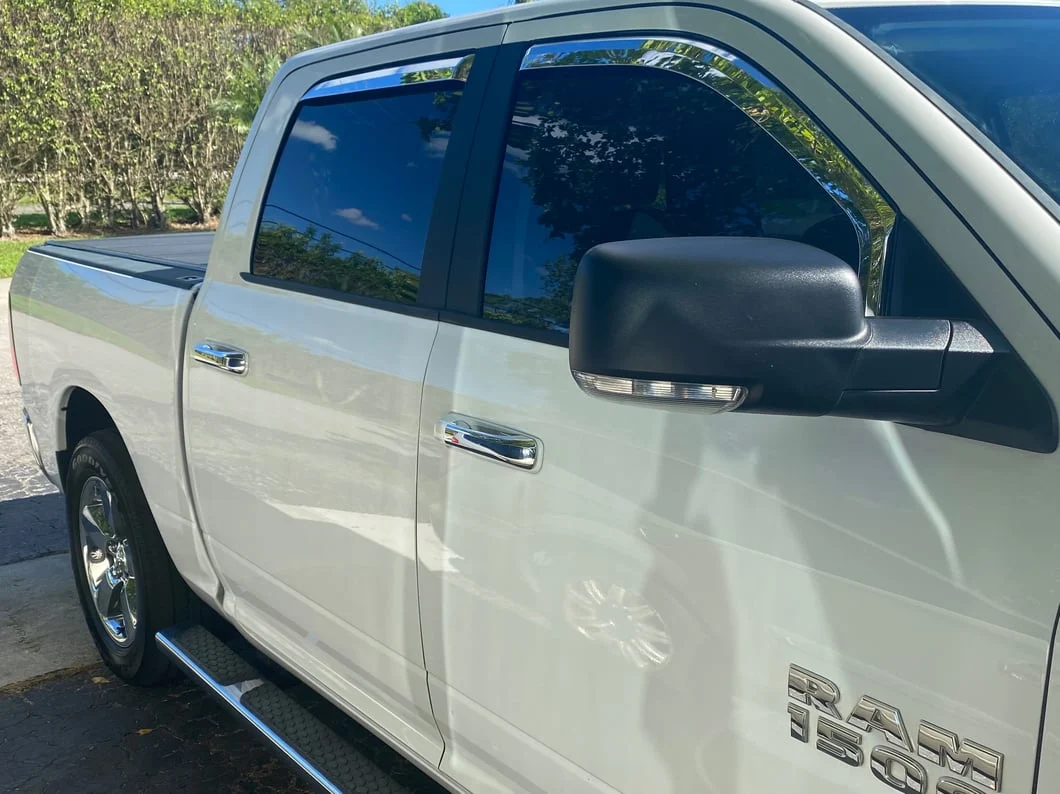 RAM Licensed by RedRock Element Chrome Window Visors; Channel Mount; Front and Rear (09-18 RAM 1500 Crew Cab) - Image 8