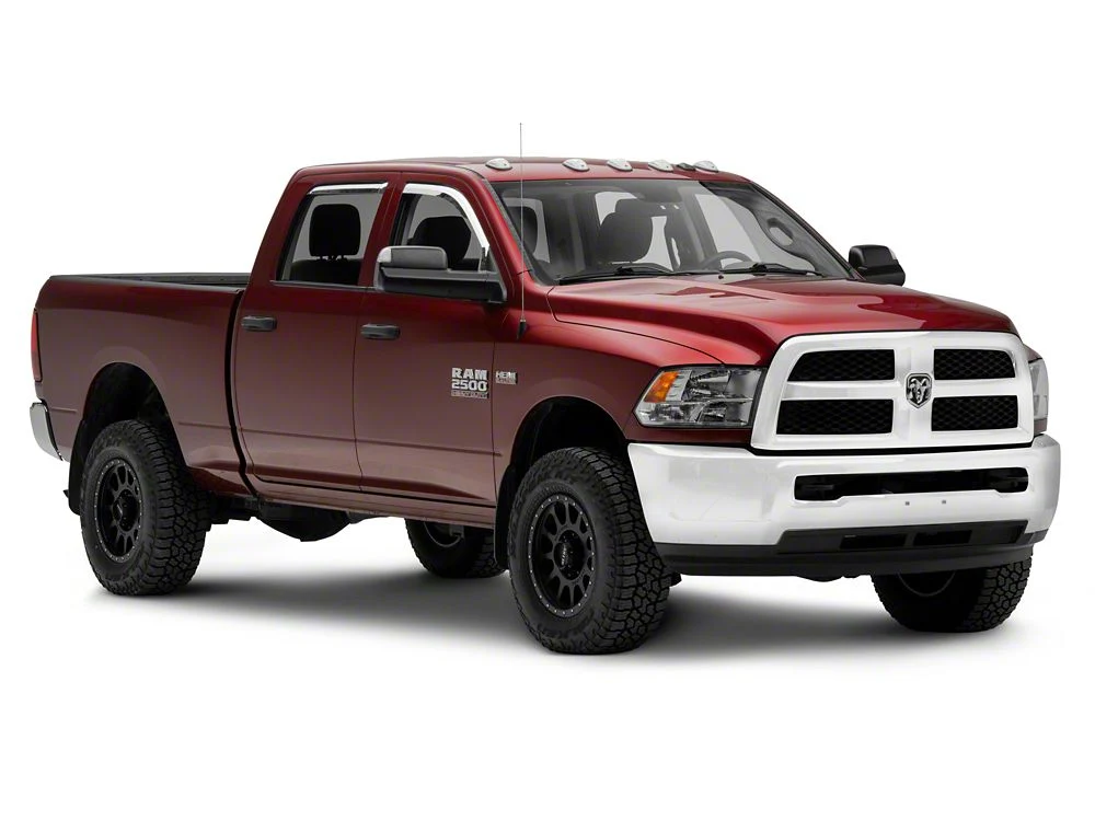RAM Licensed by RedRock Element Chrome Window Visors; Channel Mount; Front and Rear (10-18 RAM 2500 Crew Cab, Mega Cab) - Image 7