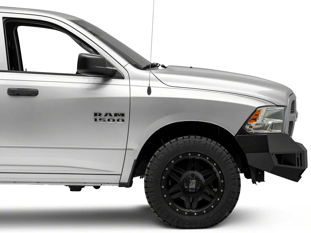 RAM Licensed by RedRock Extreme HD Front Bumper with LED Fog Lights and RAM Logo; Textured Black (13-18 RAM 1500, Excluding Rebel) - Image 10