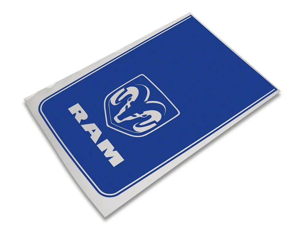RAM Licensed by RedRock Hood Decal with Logo; Blue (09-18 RAM 1500, Excluding Rebel) - Image 2