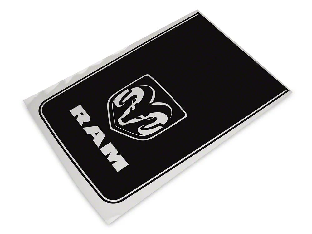 RAM Licensed by RedRock Hood Decal with Logo; Gloss Black (09-18 RAM 1500, Excluding Rebel) - Image 2