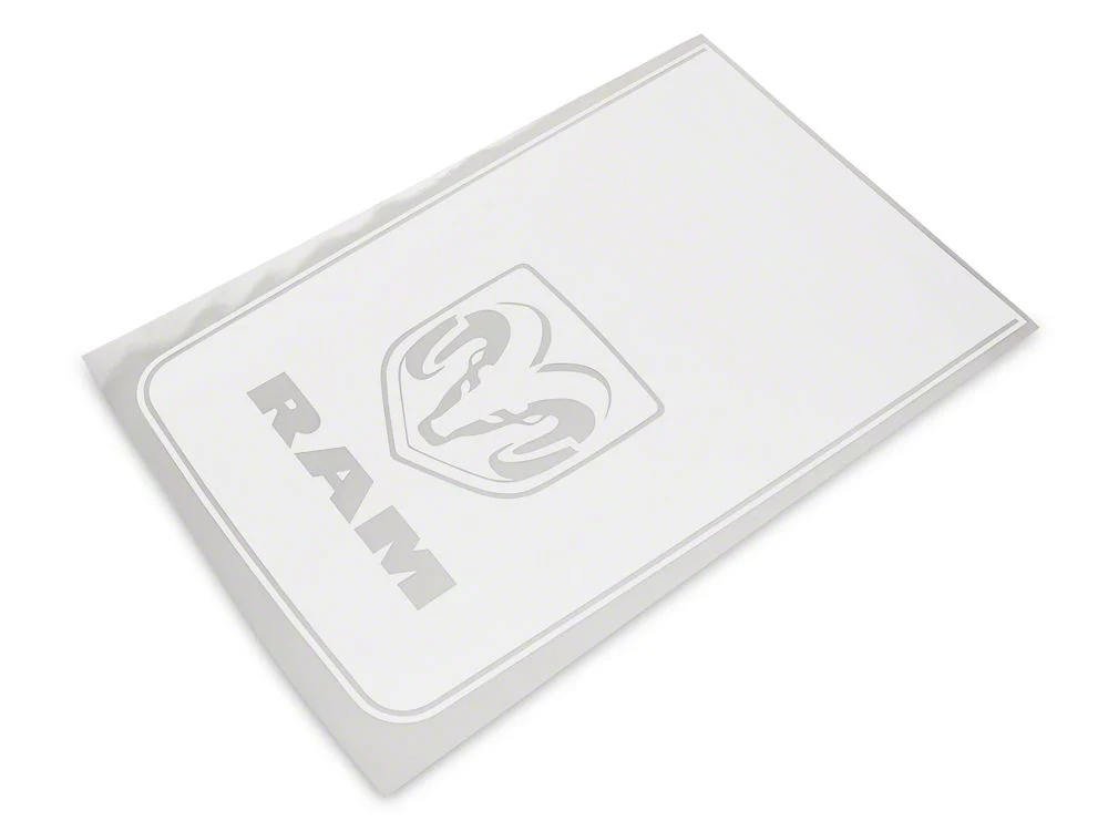 RAM Licensed by RedRock Hood Decal with Logo; White (09-18 RAM 1500, Excluding Rebel) - Image 2