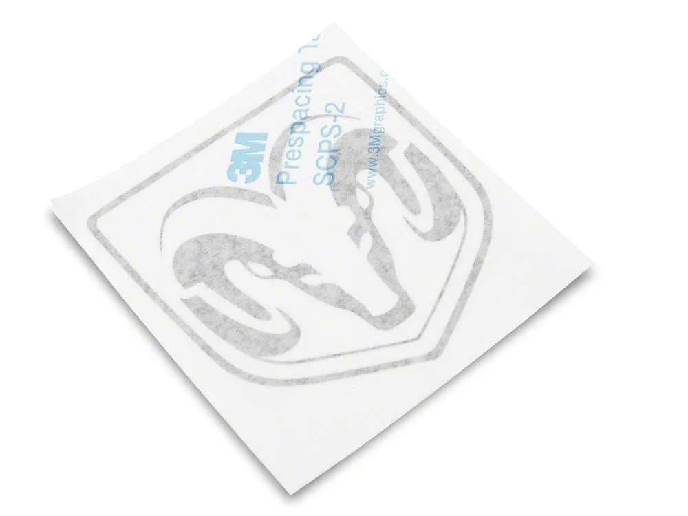 RAM Licensed by RedRock Large RAM Head Logo; Matte Black (03-18 RAM 3500) - Image 3