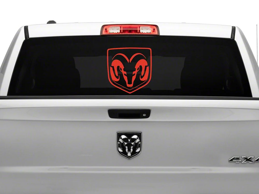 RAM Licensed by RedRock Large RAM Head Logo; Red (02-18 RAM 1500) - Image 5