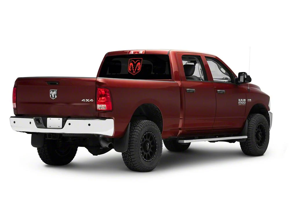 RAM Licensed by RedRock Large RAM Head Logo; Red (03-18 RAM 3500) - Image 4