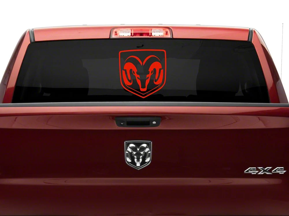 RAM Licensed by RedRock Large RAM Head Logo; Red (03-18 RAM 3500) - Image 5