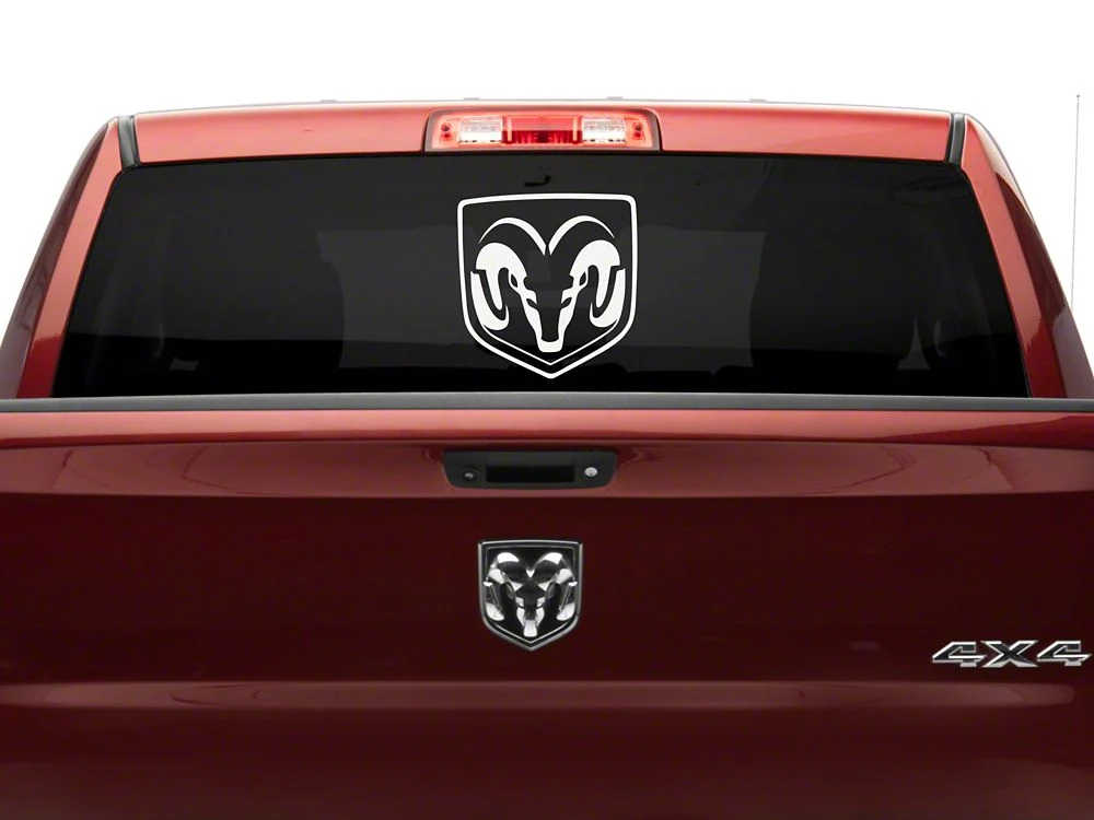 RAM Licensed by RedRock Large RAM Head Logo; White (03-18 RAM 2500) - Image 5
