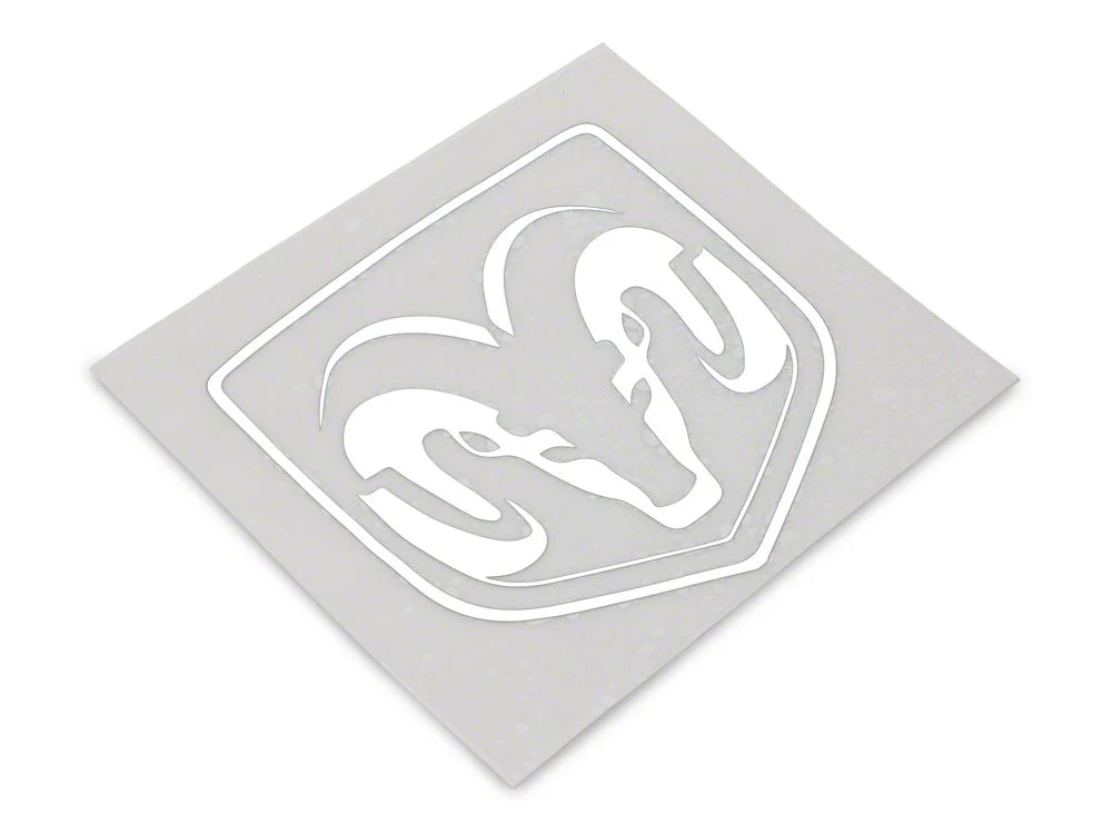 RAM Licensed by RedRock Large RAM Head Logo; White (03-18 RAM 3500) - Image 2