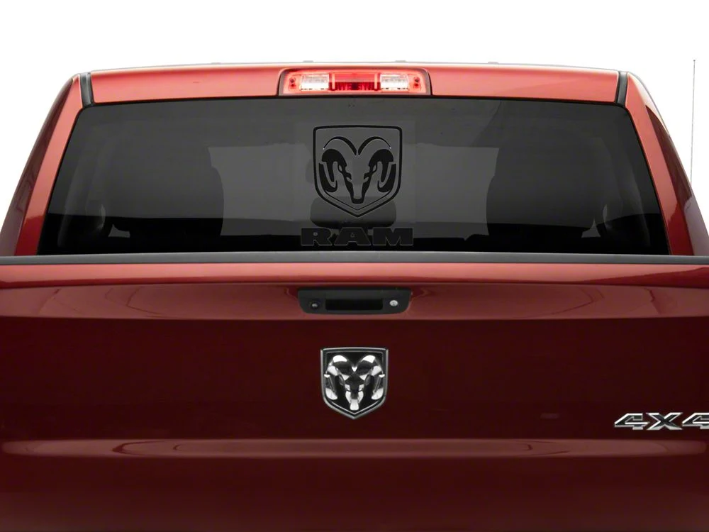 RAM Licensed by RedRock Large RAM Head with Logo; Matte Black (03-18 RAM 2500) - Image 5