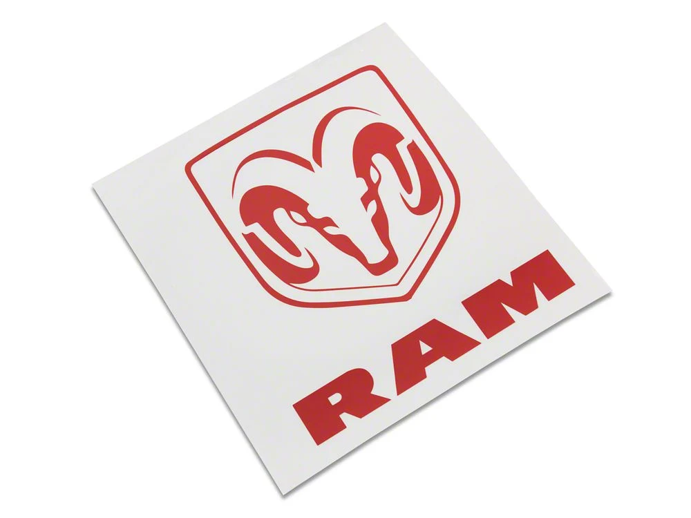 RAM Licensed by RedRock Large RAM Head with Logo; Red (03-18 RAM 3500) - Image 2