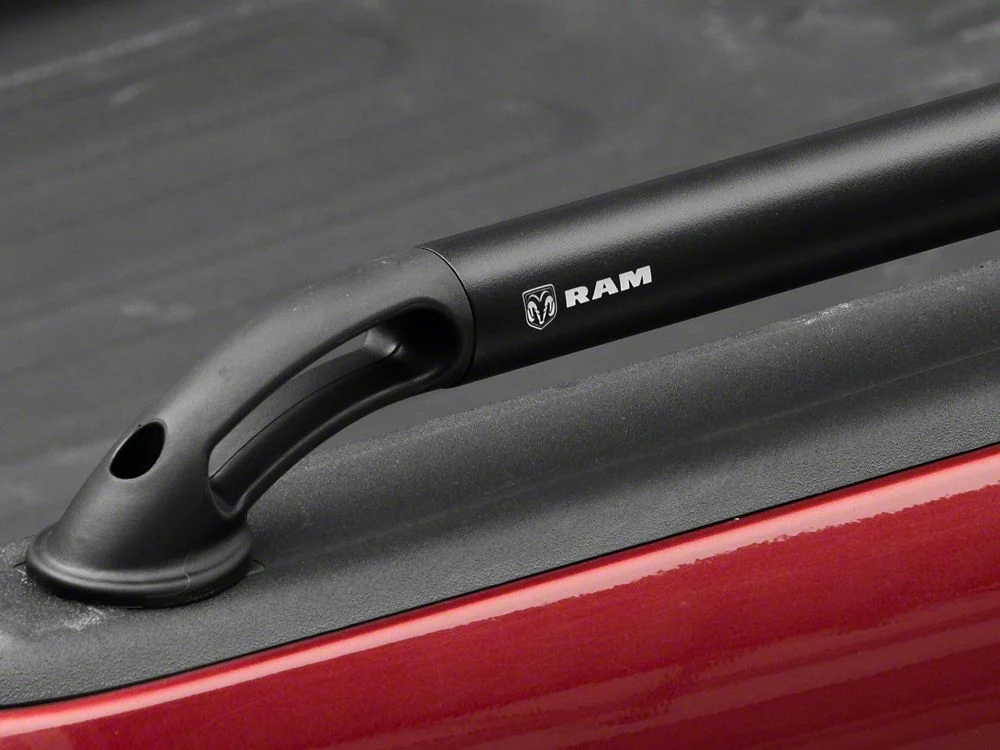 RAM Licensed by RedRock Locker Side Bed Rails; Black (03-18 RAM 2500 w/ 6.4-Foot Box) - Image 11