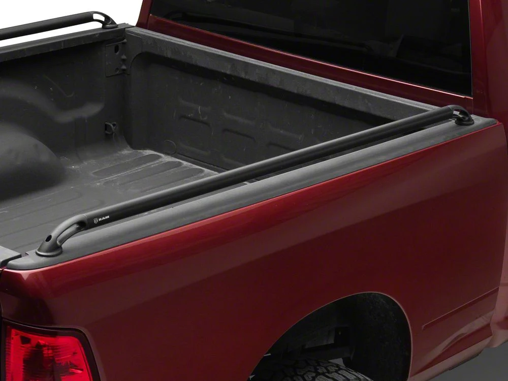 RAM Licensed by RedRock Locker Side Bed Rails; Black (03-18 RAM 3500 w/ 6.4-Foot Box) - Image 4