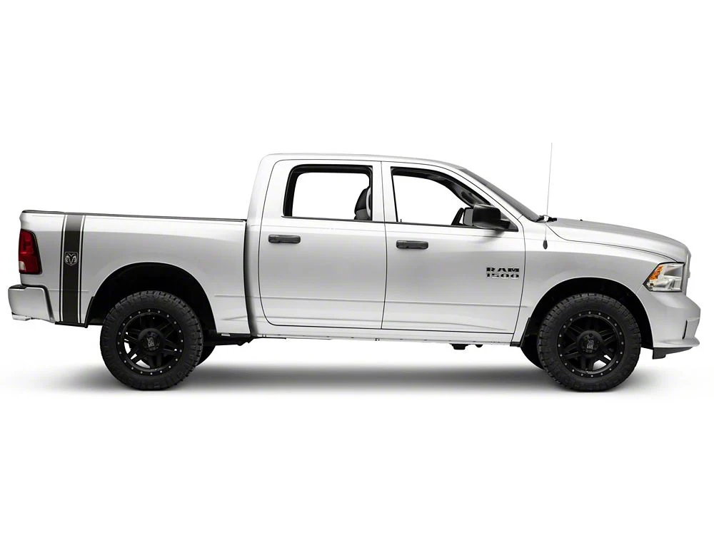 RAM Licensed by RedRock RAM Head Vertical Stripe; Matte Black (02-18 RAM 1500) - Image 6