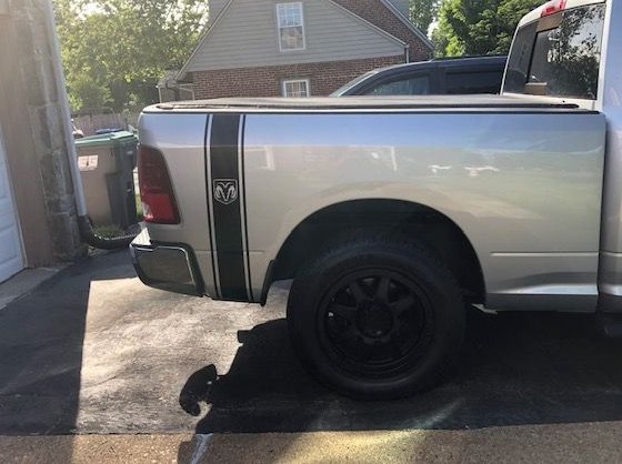 RAM Licensed by RedRock RAM Head Vertical Stripe; Matte Black (02-18 RAM 1500) - Image 8