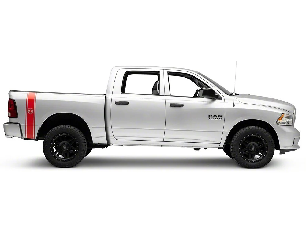 RAM Licensed by RedRock RAM Head Vertical Stripe; Red (02-18 RAM 1500) - Image 6