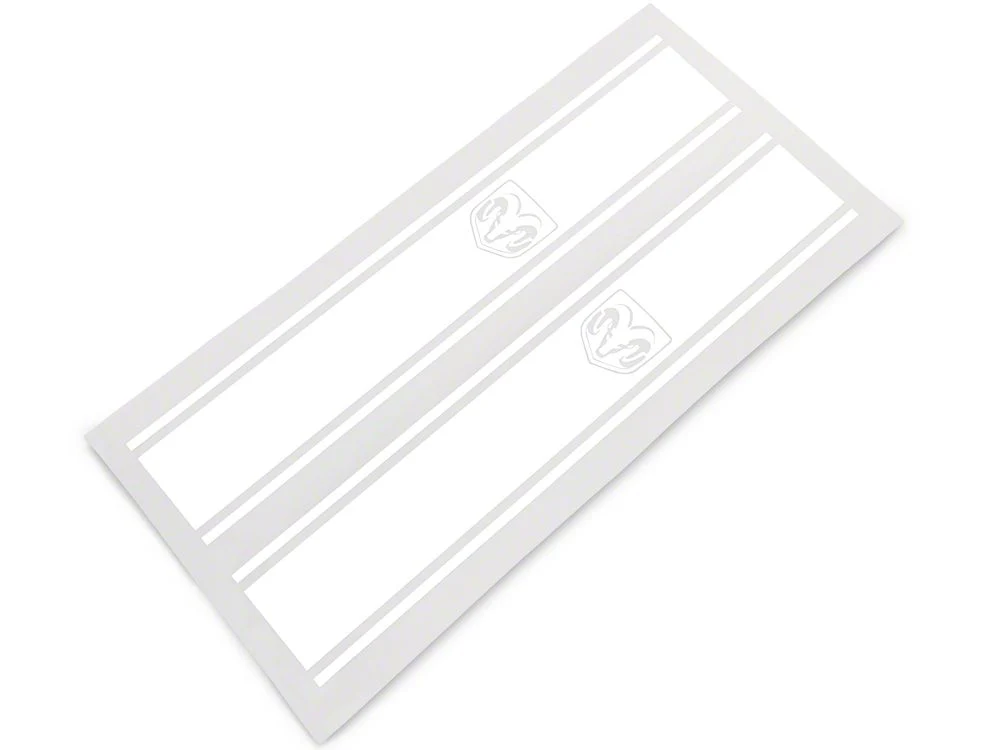 RAM Licensed by RedRock RAM Head Vertical Stripe; White (03-18 RAM 3500) - Image 2