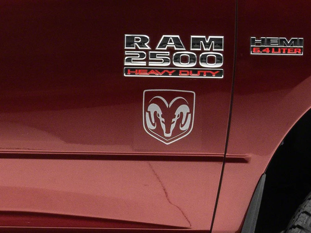 RAM Licensed by RedRock Small RAM Head Logo; Frosted (03-18 RAM 2500) - Image 5