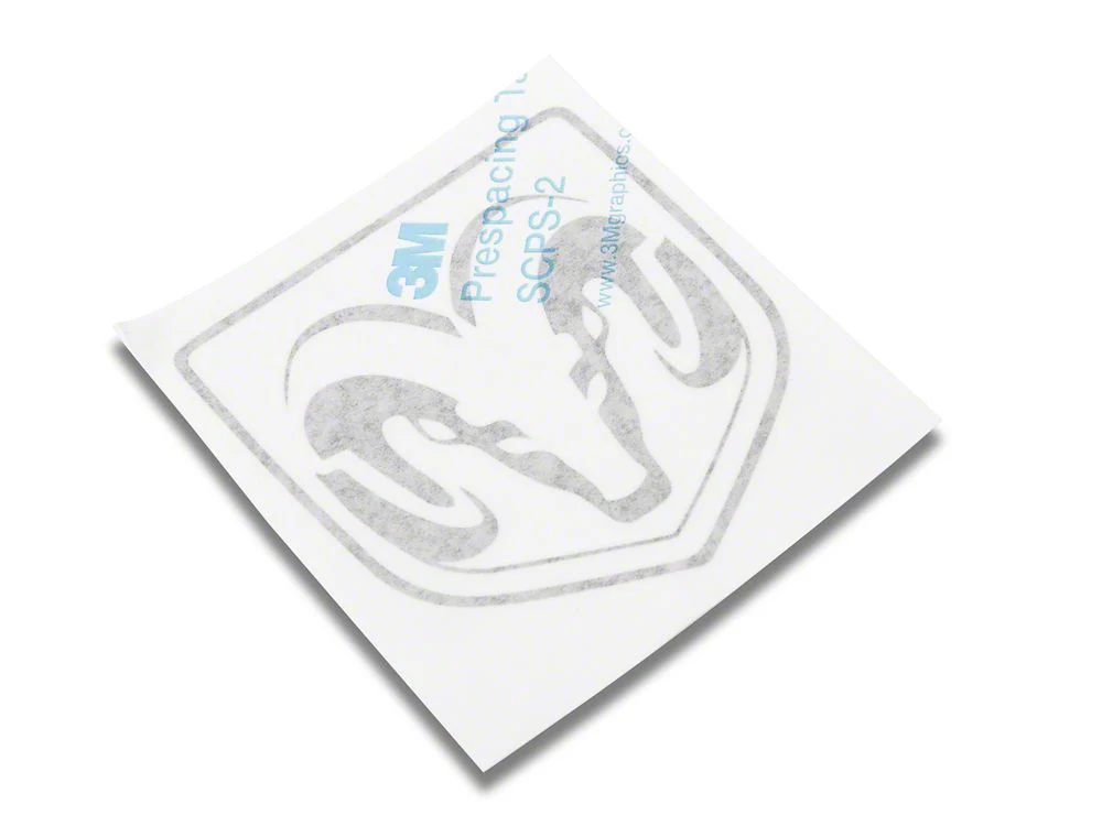 RAM Licensed by RedRock Small RAM Head Logo; Matte Black (03-18 RAM 2500) - Image 3