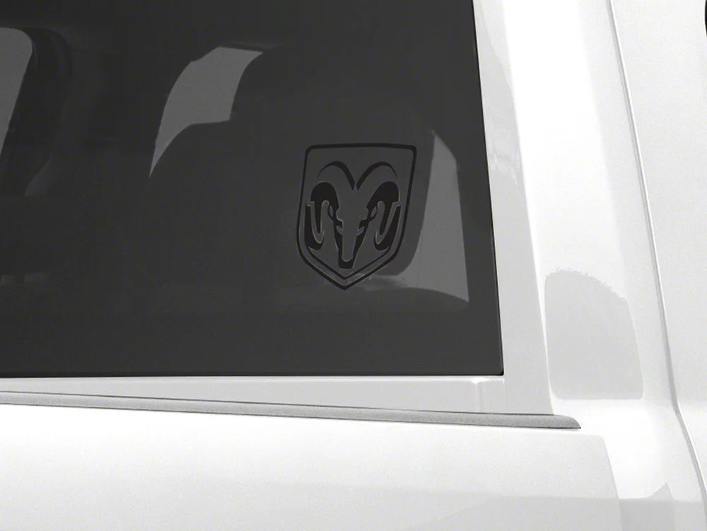 RAM Licensed by RedRock Small RAM Head Logo; Matte Black (03-18 RAM 2500) - Image 7