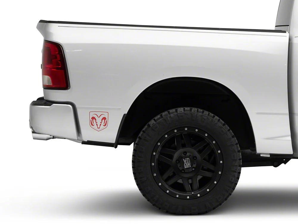 RAM Licensed by RedRock Small RAM Head Logo; Red (02-18 RAM 1500) - Image 6