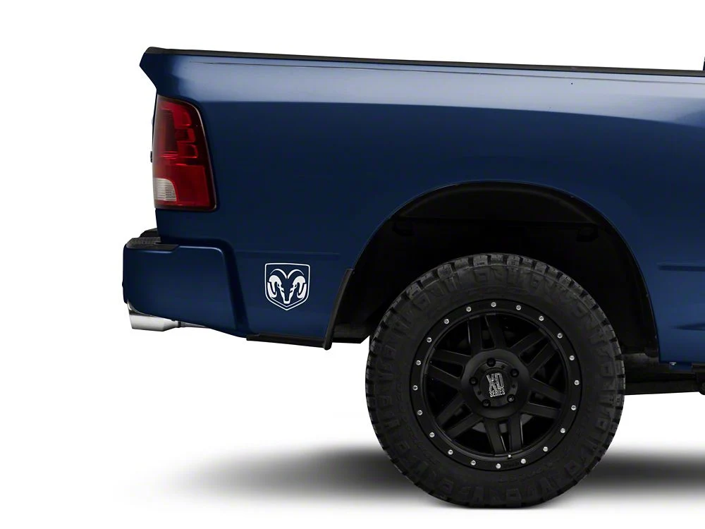 RAM Licensed by RedRock Small RAM Head Logo; White (02-18 RAM 1500) - Image 6