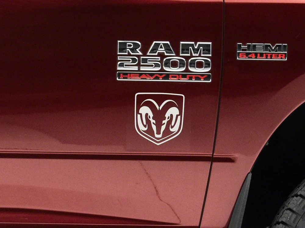 RAM Licensed by RedRock Small RAM Head Logo; White (03-18 RAM 2500) - Image 5