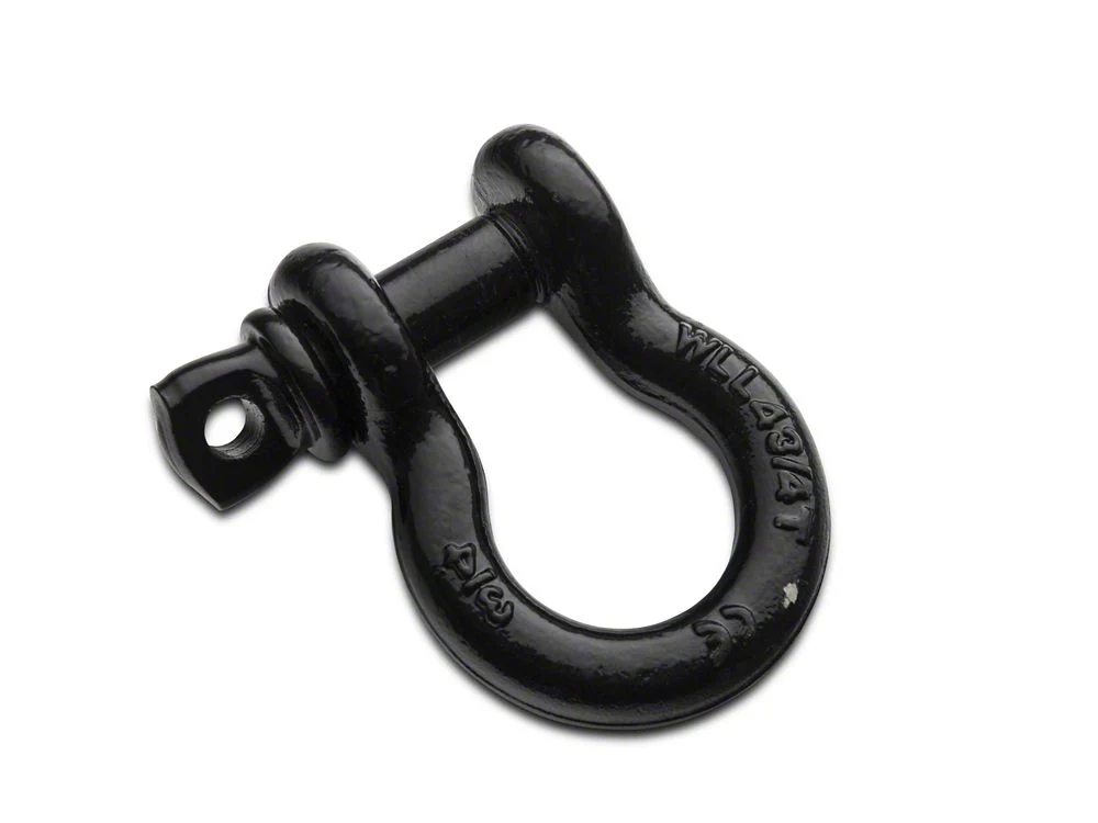 RedRock 3/4-Inch 9,500 lb. D-Ring Shackles; Black - Image 2