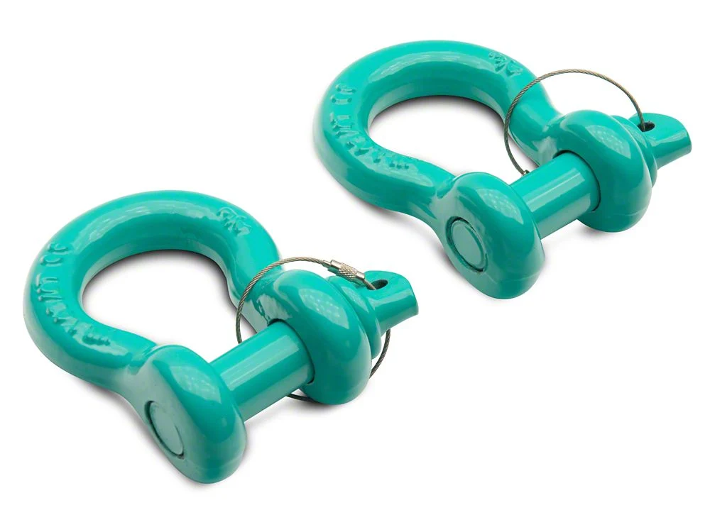 RedRock 3/4-Inch D-Ring Shackles; Tropical Breeze - Image 2
