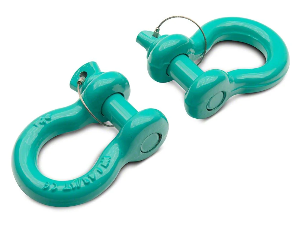 RedRock 3/4-Inch D-Ring Shackles; Tropical Breeze - Image 3