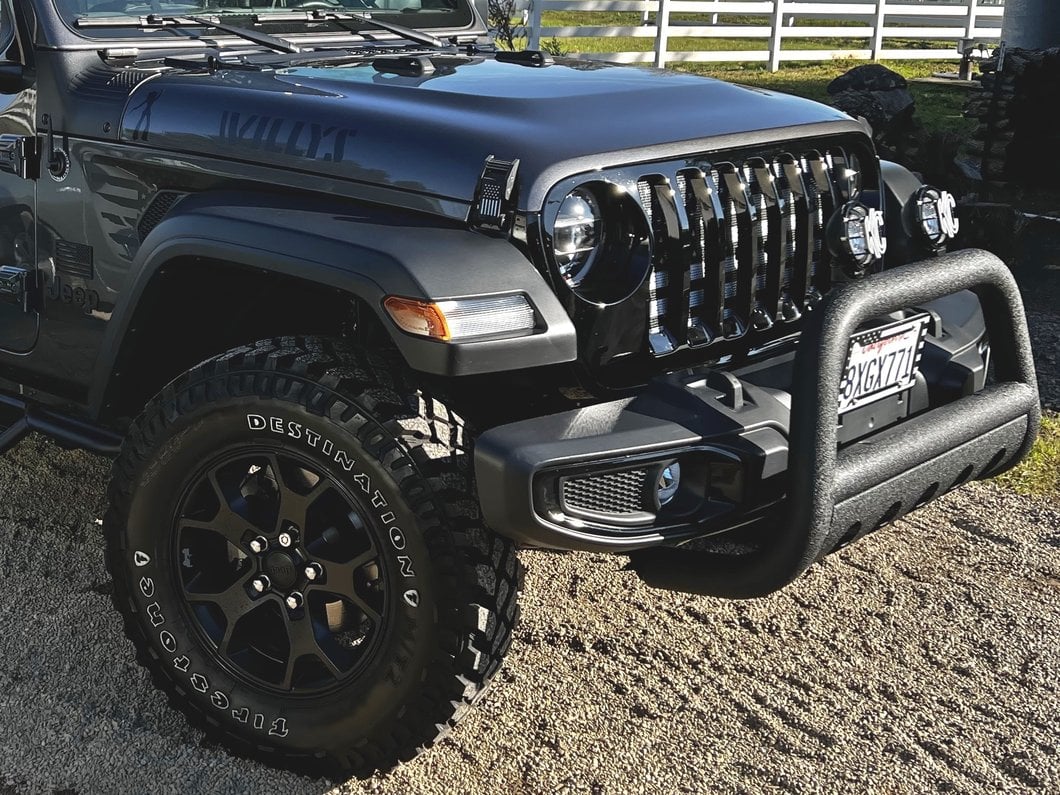 RedRock 3-Inch Bull Bar with Skid Plate; Textured Black (18-25 Jeep Wrangler JL) - Image 14
