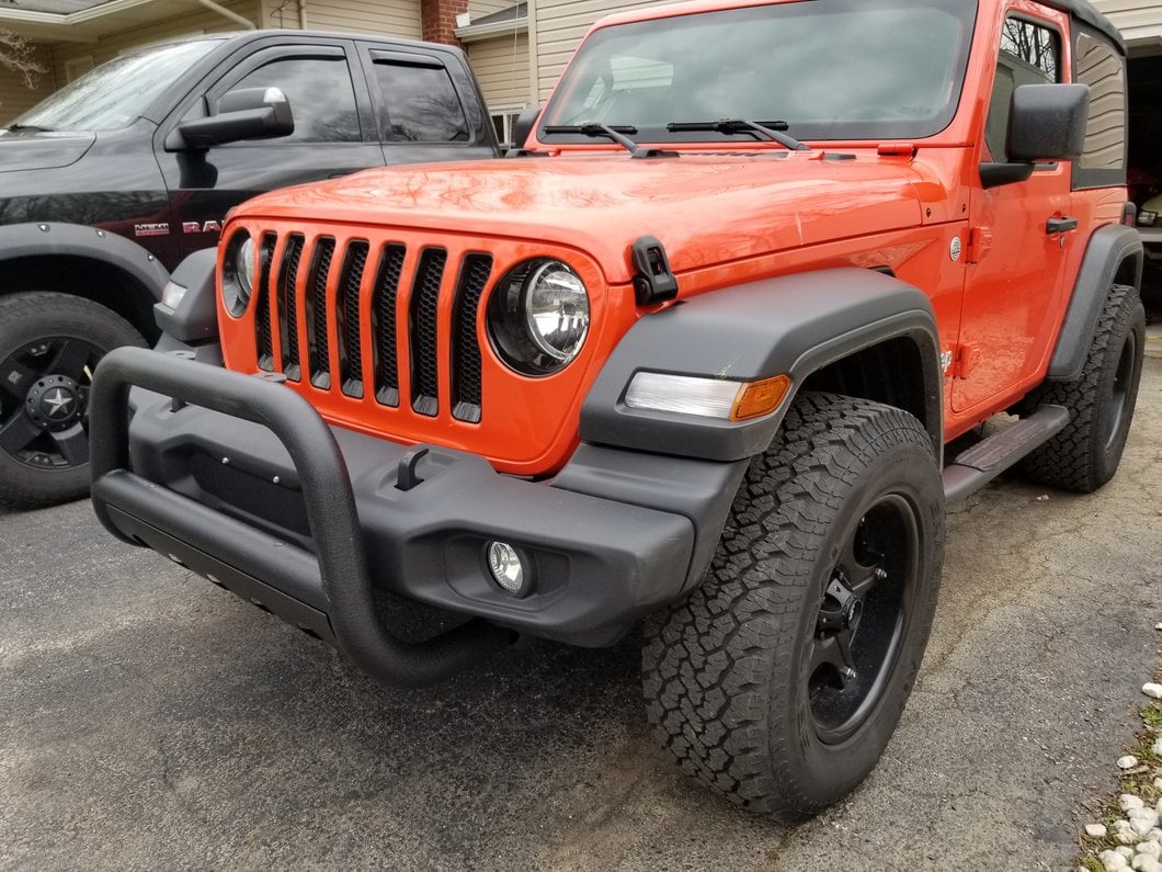RedRock 3-Inch Bull Bar with Skid Plate; Textured Black (18-25 Jeep Wrangler JL) - Image 17