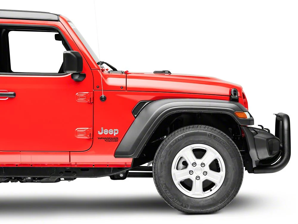 RedRock 3-Inch Bull Bar with Skid Plate; Textured Black (18-25 Jeep Wrangler JL) - Image 3