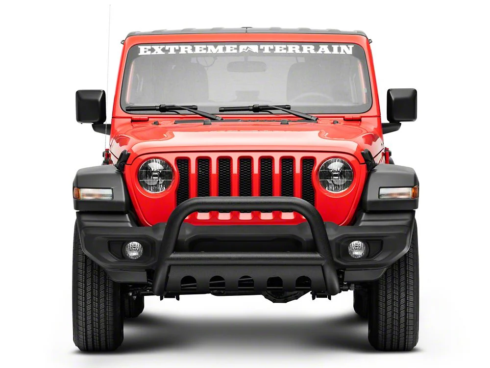 RedRock 3-Inch Bull Bar with Skid Plate; Textured Black (18-25 Jeep Wrangler JL) - Image 4