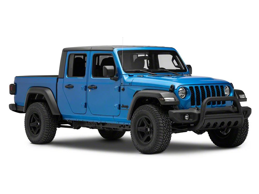 RedRock 3-Inch Bull Bar with Skid Plate; Textured Black (20-25 Jeep Gladiator JT, Excluding Mojave) - Image 2