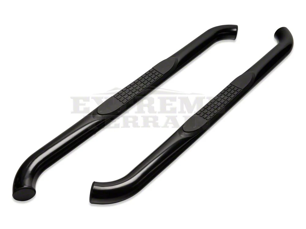 RedRock 3-Inch Round Curved Side Step Bars; Semi-Gloss Black (07-18 Jeep Wrangler JK 2-Door) - Image 15
