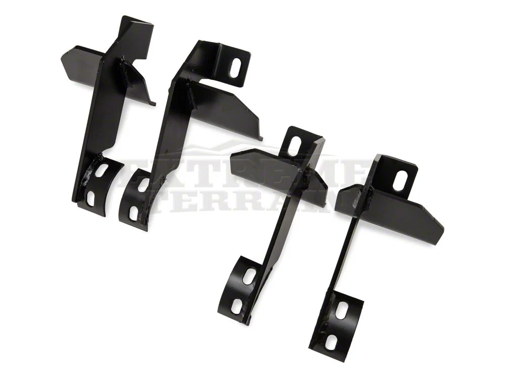 RedRock 3-Inch Round Curved Side Step Bars; Semi-Gloss Black (07-18 Jeep Wrangler JK 2-Door) - Image 8