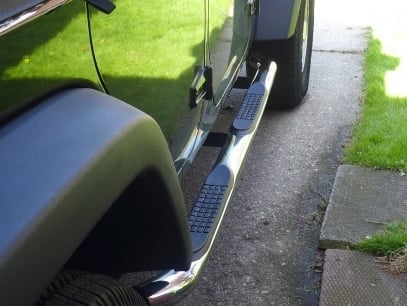 RedRock 3-Inch Round Curved Side Step Bars; Stainless Steel (07-18 Jeep Wrangler JK 4-Door) - Image 21
