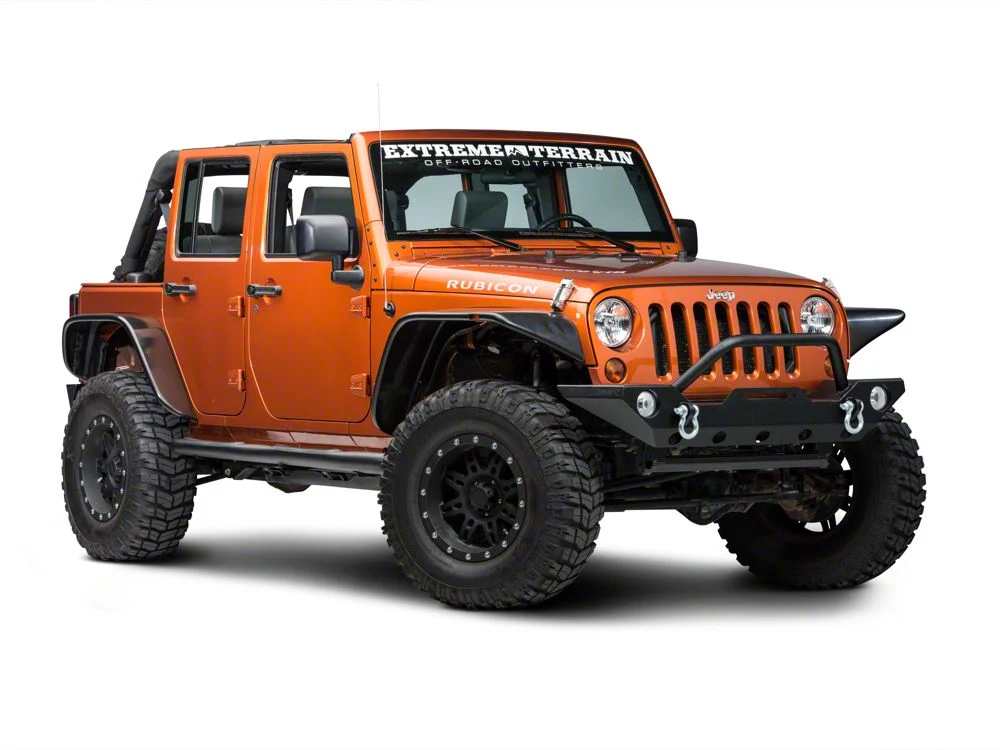 RedRock 3-Inch Round Curved Side Step Bars; Textured Black (07-18 Jeep Wrangler JK 4-Door) - Image 4