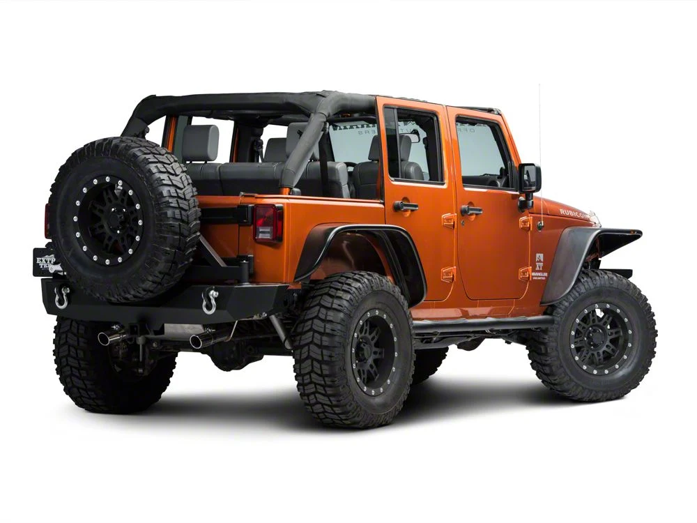 RedRock 3-Inch Round Curved Side Step Bars; Textured Black (07-18 Jeep Wrangler JK 4-Door) - Image 7