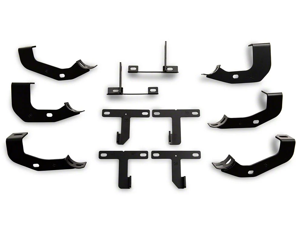 RedRock 3-Inch Round Side Step Bars; Semi-Gloss Black (20-25 Jeep Gladiator JT) - Image 6