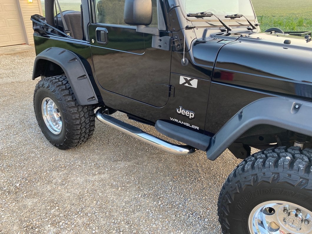 RedRock 3-Inch Round Side Step Bars; Stainless Steel (87-06 Jeep Wrangler YJ & TJ, Excluding Unlimited) - Image 16