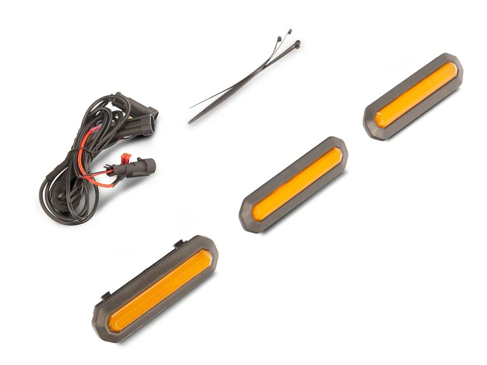 RedRock 3-Piece LED Grille Light Kit (21-25 Bronco Base, Black Diamond) - Image 2