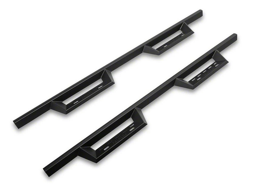 RedRock 4-Inch Drop TC1 Running Boards; Textured Black (07-19 Silverado 3500 HD Crew Cab) - Image 2