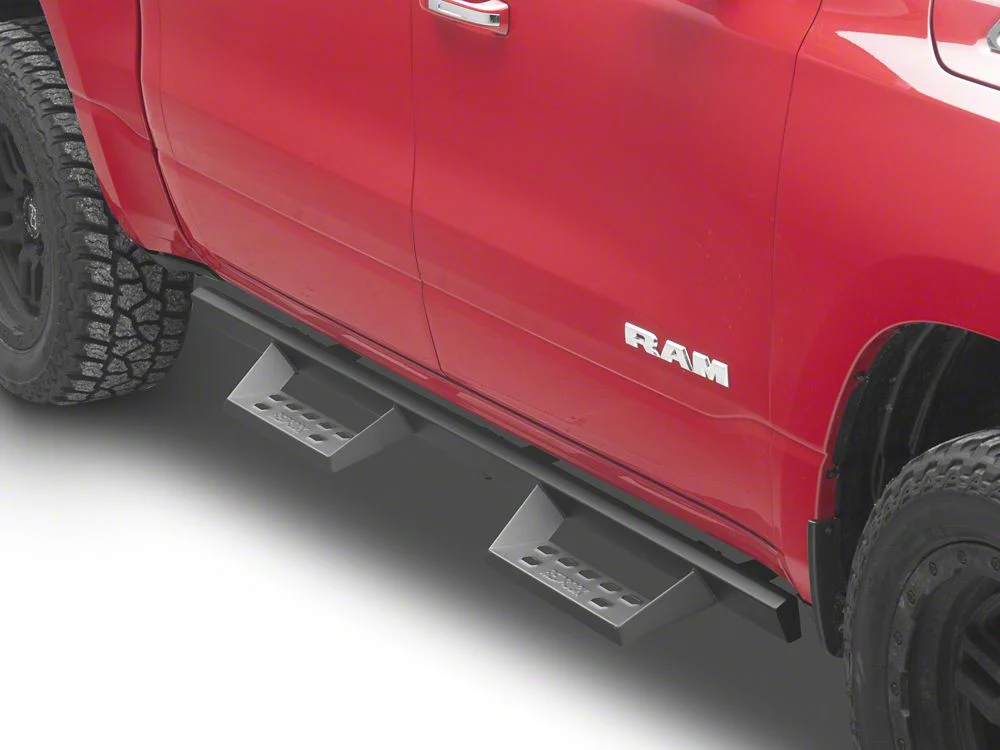 RedRock 4-Inch Drop TC1 Running Boards; Textured Black (19-25 RAM 1500 Crew Cab) - Image 7
