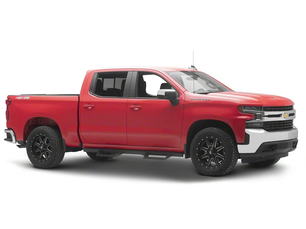 RedRock 4-Inch Drop TC1 Running Boards; Textured Black (19-25 Silverado 1500 Crew Cab) - Image 10