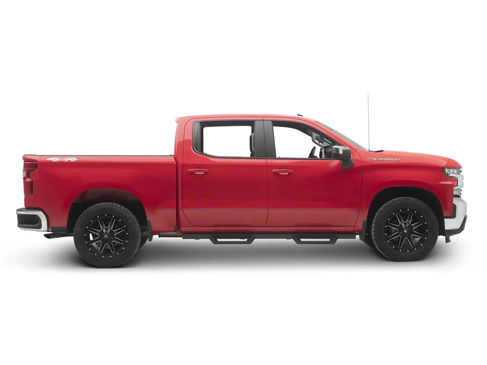 RedRock 4-Inch Drop TC1 Running Boards; Textured Black (19-25 Silverado 1500 Crew Cab) - Image 11