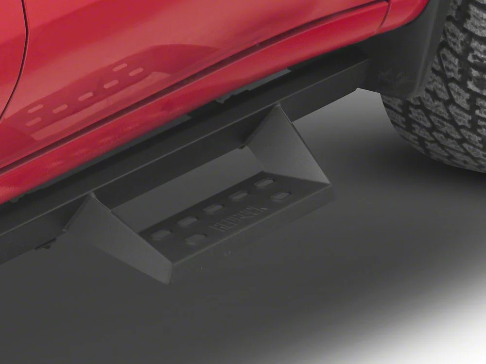 RedRock 4-Inch Drop TC1 Running Boards; Textured Black (19-25 Silverado 1500 Crew Cab) - Image 4