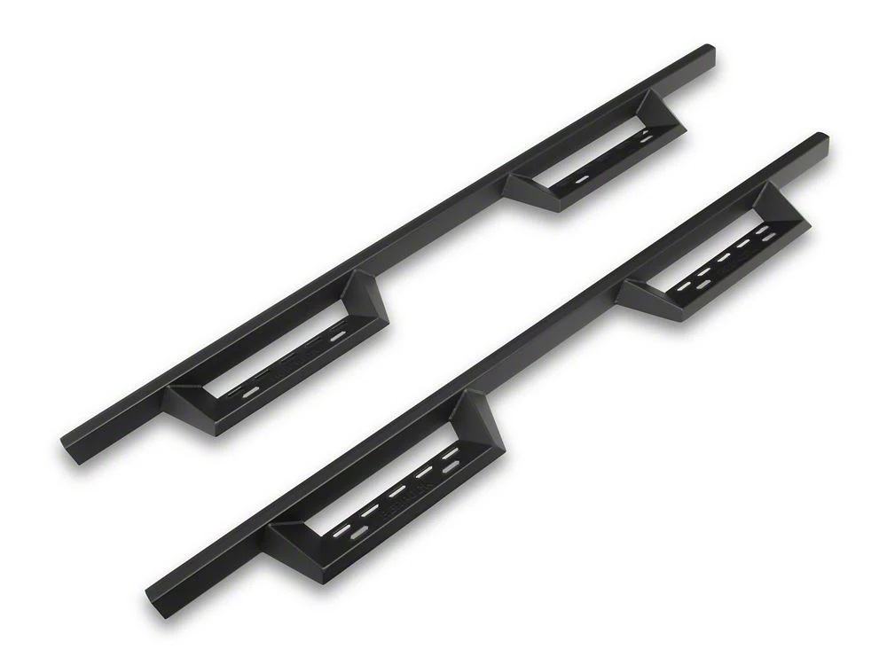 RedRock 4-Inch Drop TC1 Running Boards; Textured Black (19-25 Silverado 1500 Double Cab) - Image 2