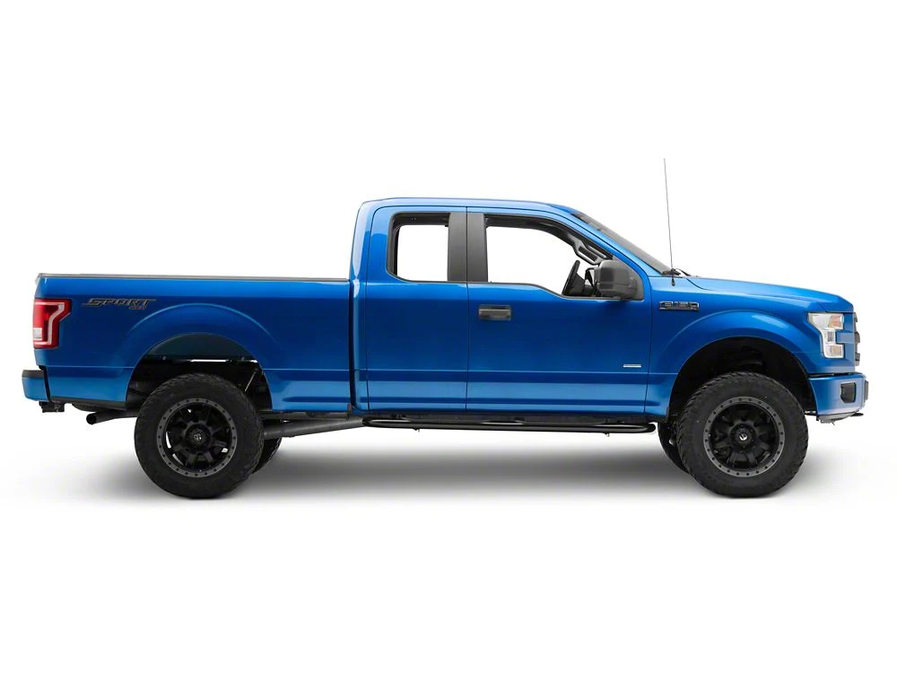 RedRock 4-Inch Oval Bent End Side Step Bars; Black (15-25 F-150 SuperCab) - Image 10